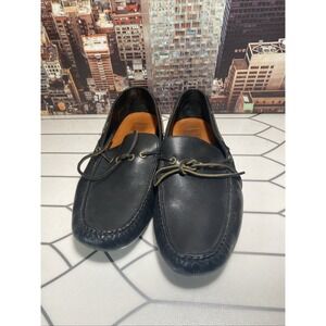 Frye Penny Russel Tie Leather Loafer Slip On Shoes Men's Black Size 12